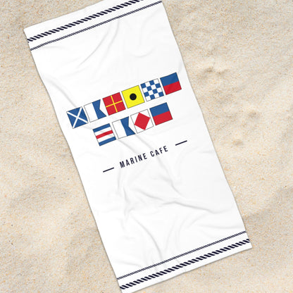 Custom Nautical Flag Towel with Boat Name