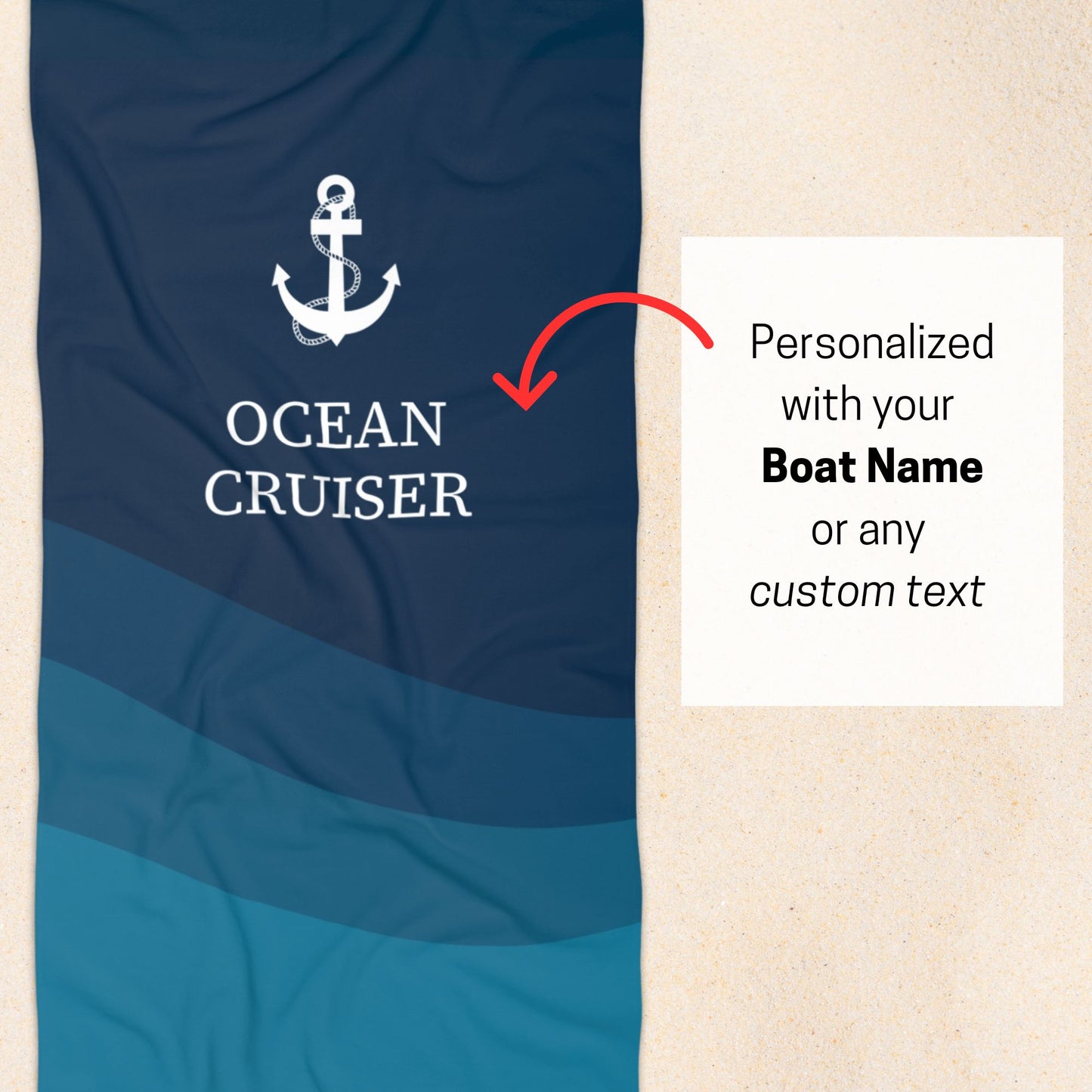 Custom Anchor Boat Towel