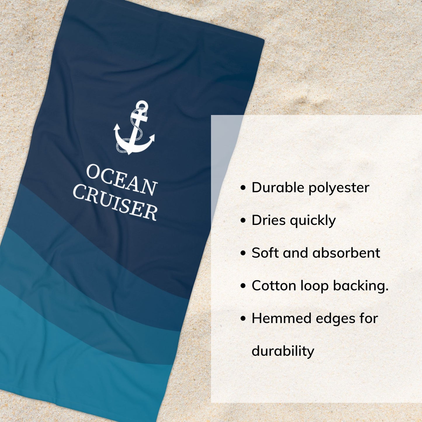 Custom Anchor Boat Towel