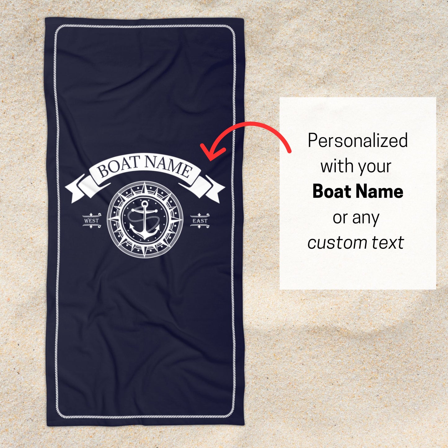 Custom Nautical Boat Towel