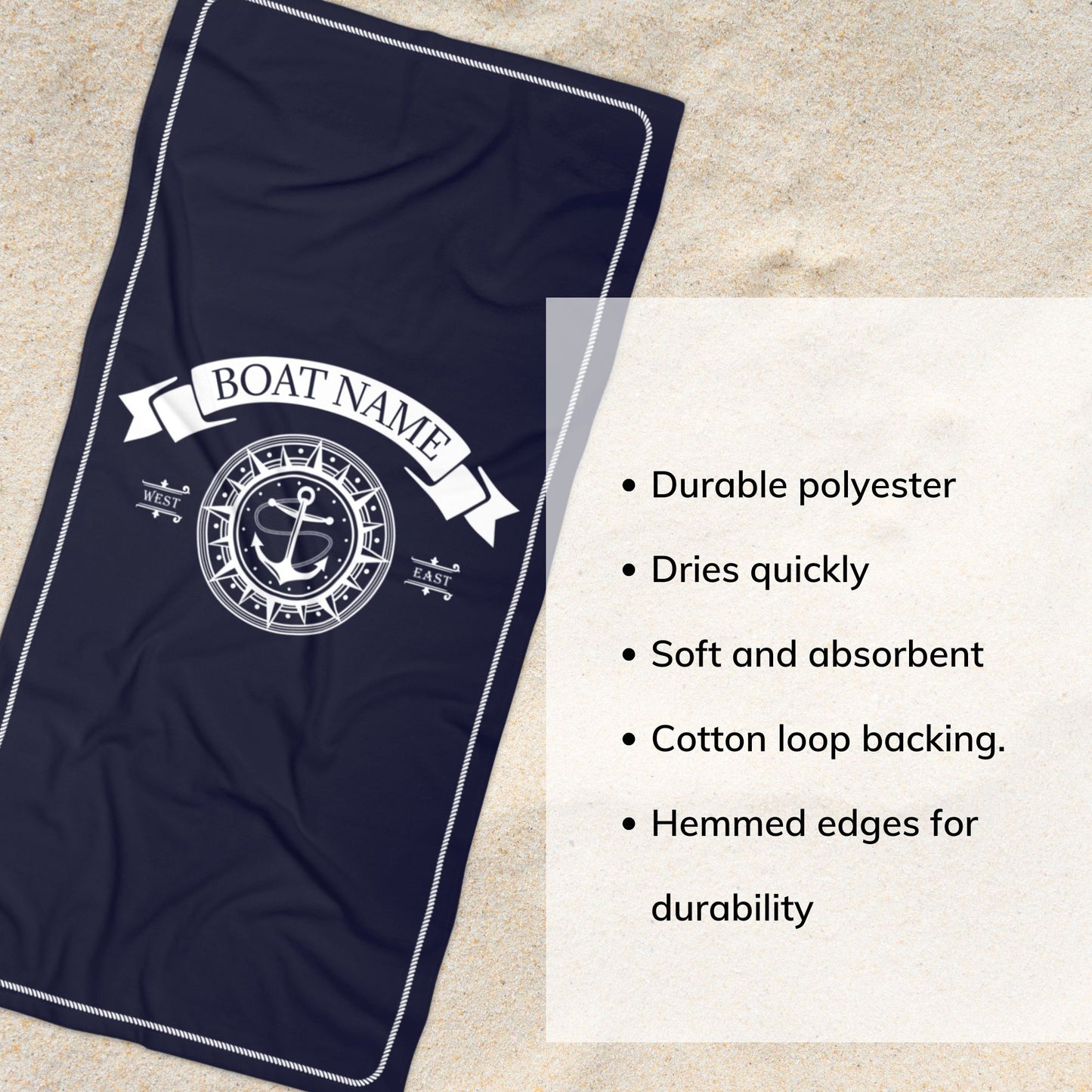 Custom Nautical Boat Towel