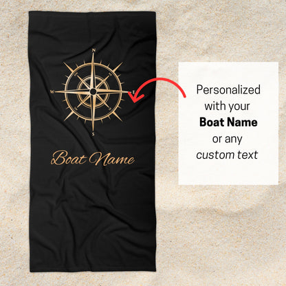 Custom Gold Compass Boat Towel
