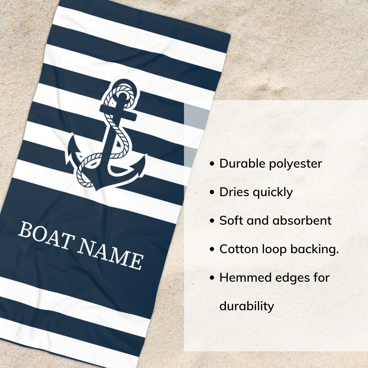 Nautical Anchor Towel
