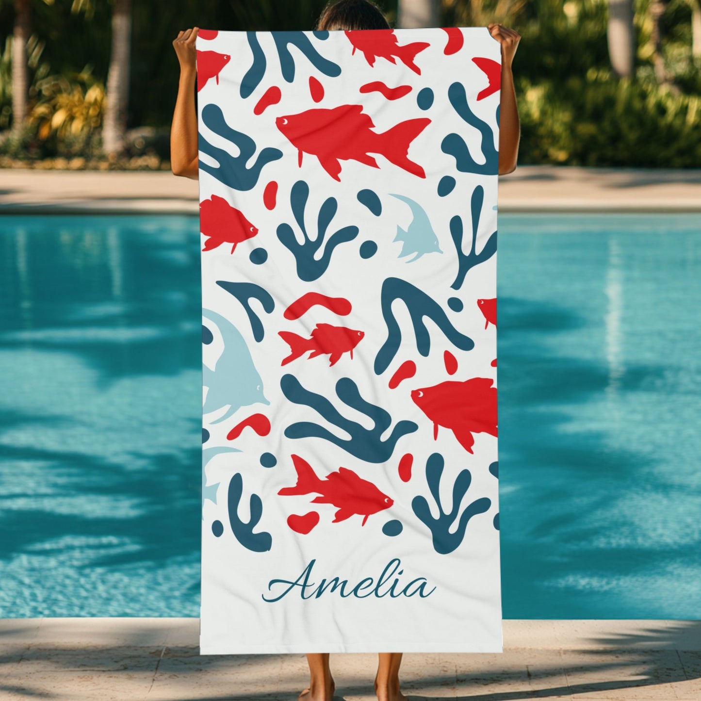 Colorful Beach Towel - Fish Design