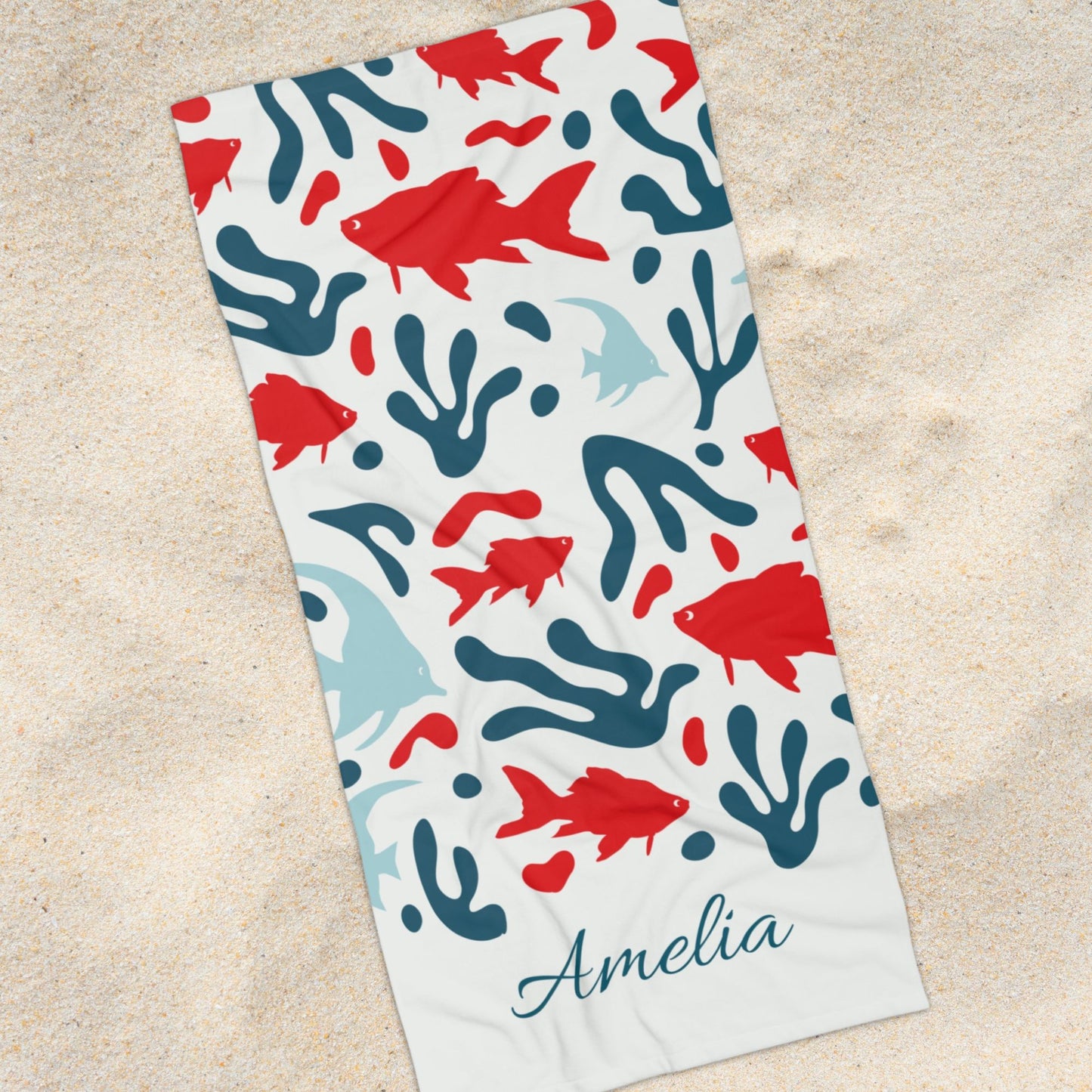 Colorful Beach Towel - Fish Design