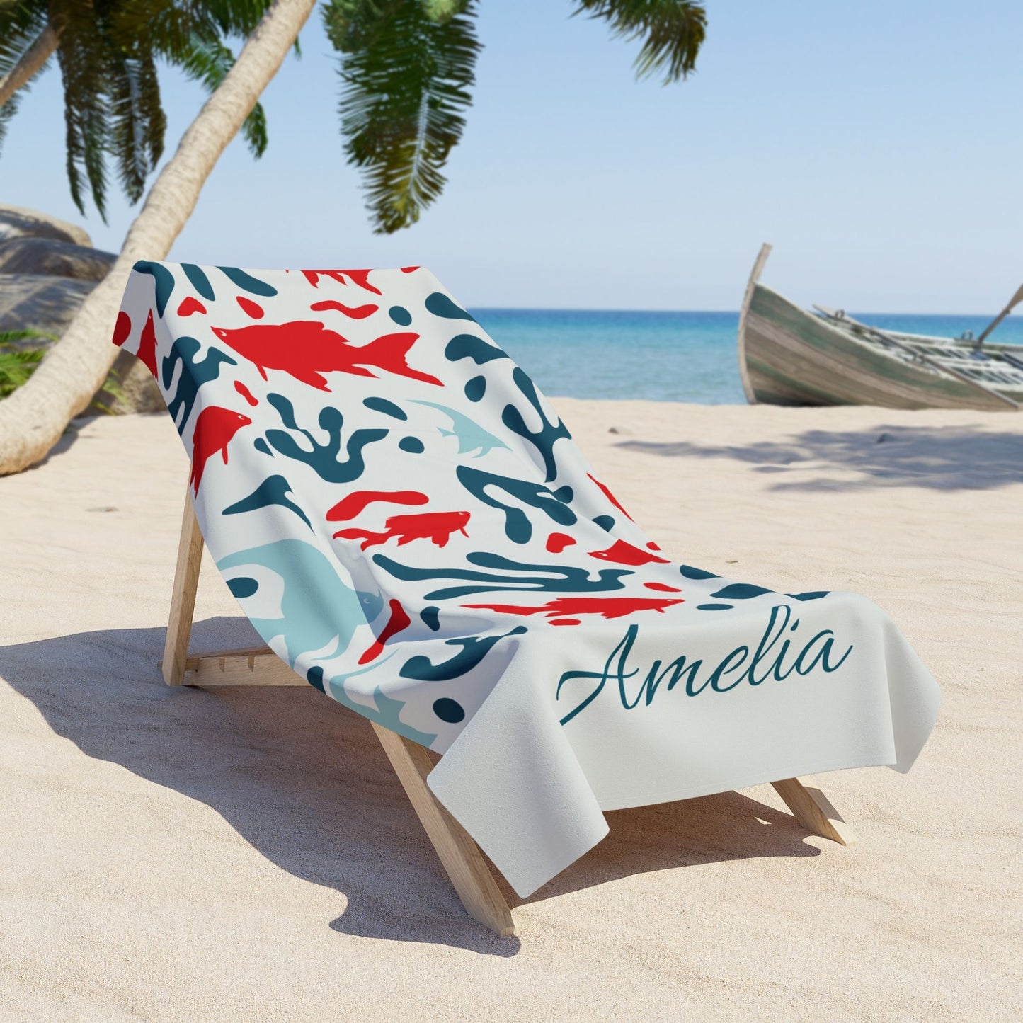 Colorful Beach Towel - Fish Design