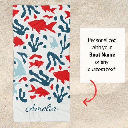 Colorful Beach Towel - Fish Design