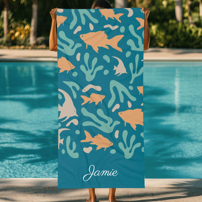 Colorful Fish Beach Towel