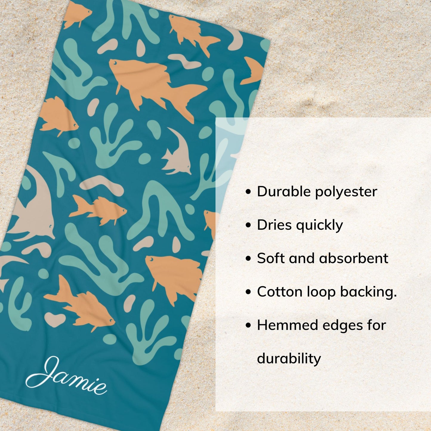Colorful Fish Beach Towel