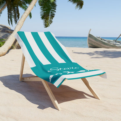 Personalized Seashell & Starfish Towel