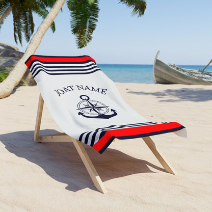 Custom Boat Towel with Anchor and Compass