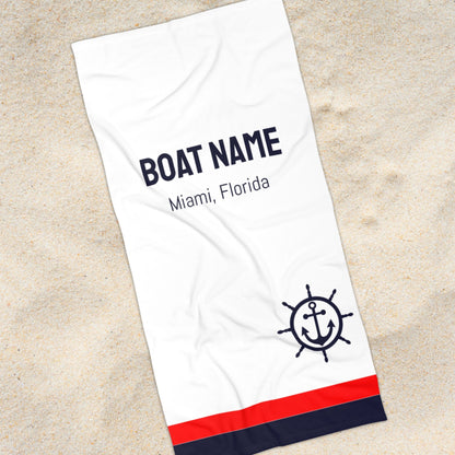 Personalized Boat Name Towel