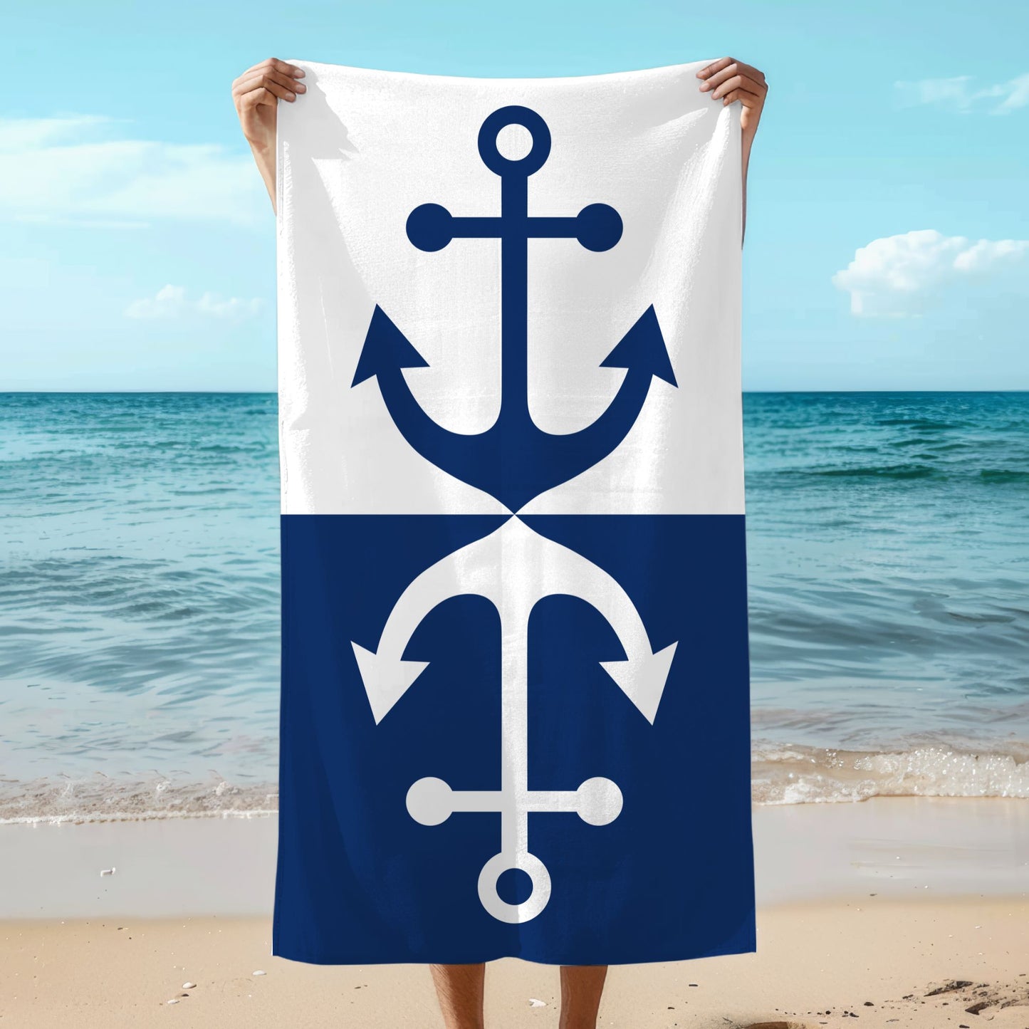 Nautical Anchor Beach Towel