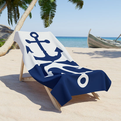 Nautical Anchor Beach Towel
