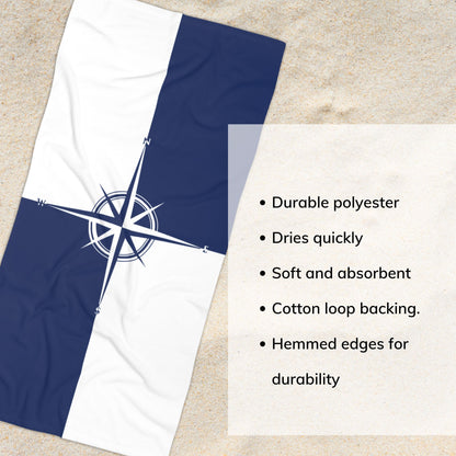 Compass Beach Towel