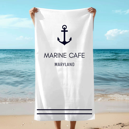 Personalized Boat Name Beach Towel