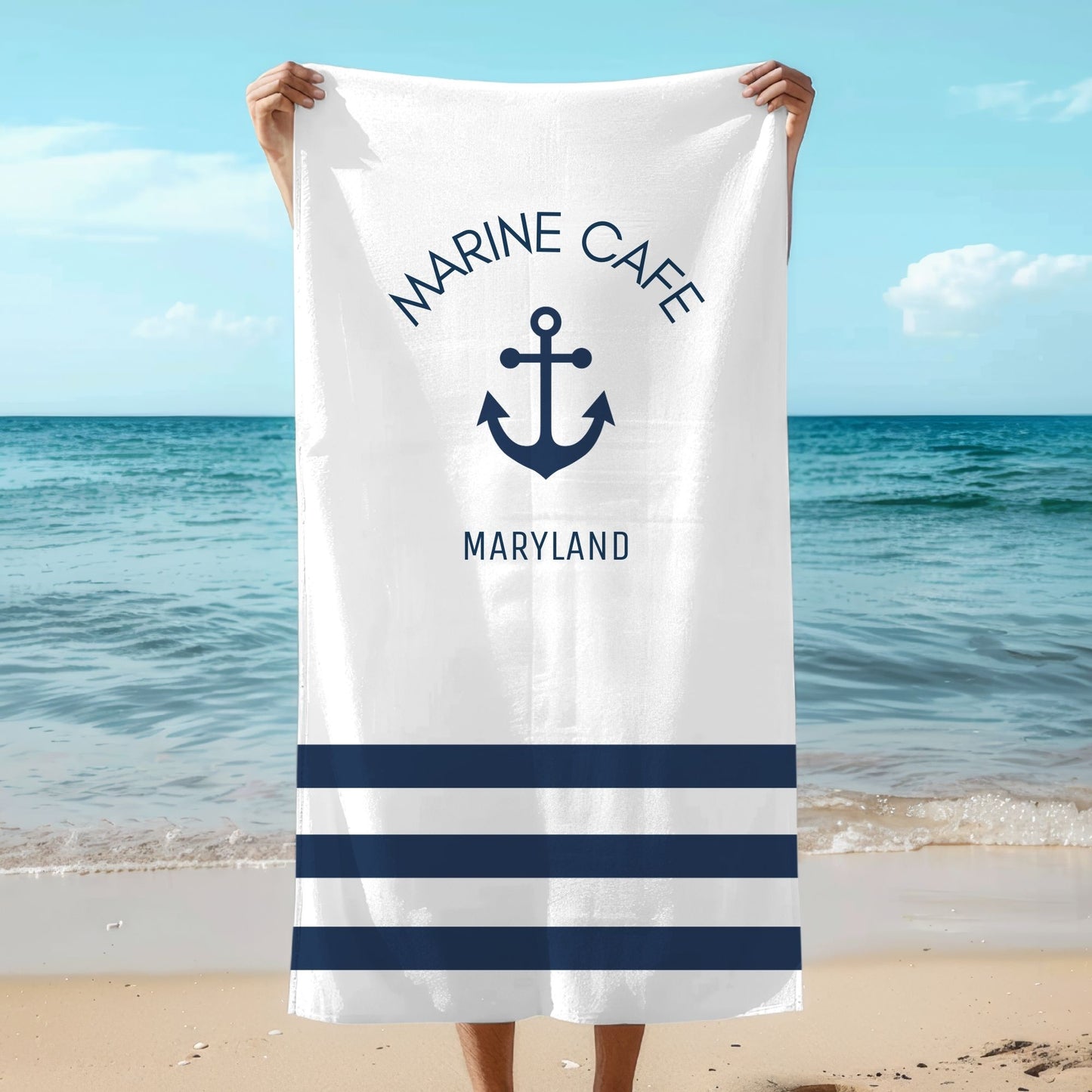 Personalized Boat Towel with Anchor