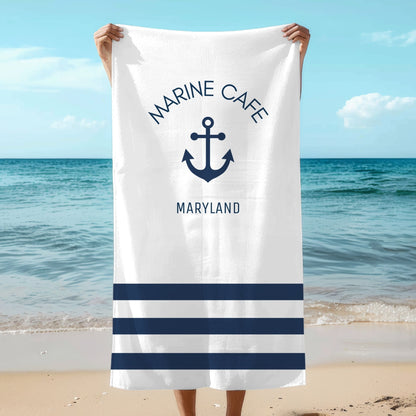 Personalized Boat Towel with Anchor