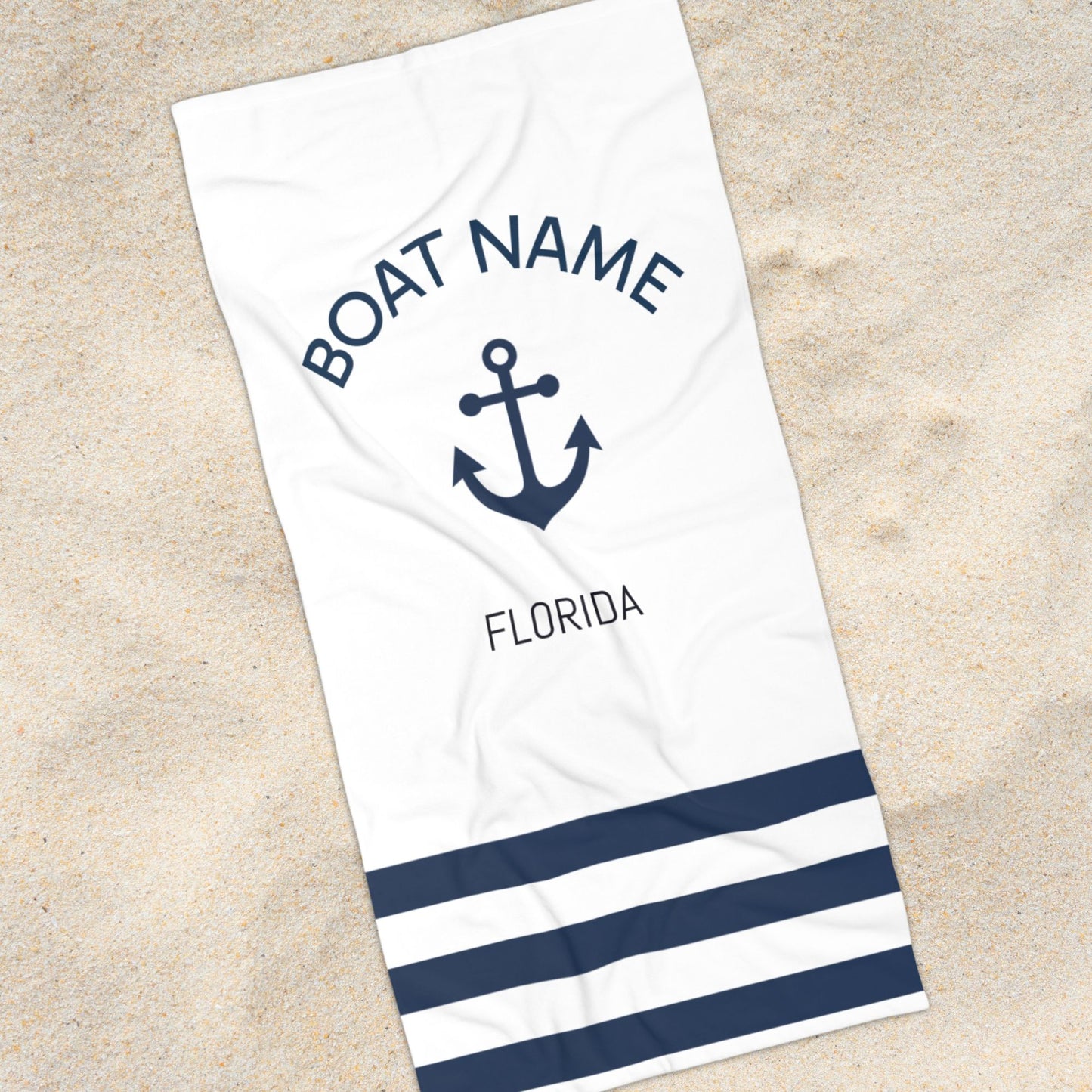 Personalized Boat Towel with Anchor