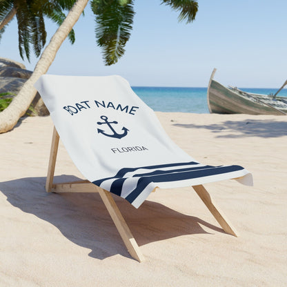 Personalized Boat Towel with Anchor