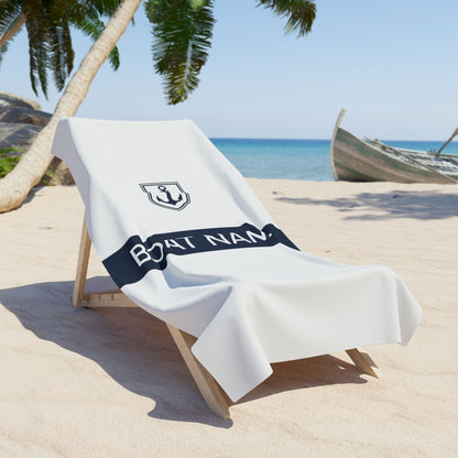 Nautical Beach Towel - Personalized with Your Boat Name