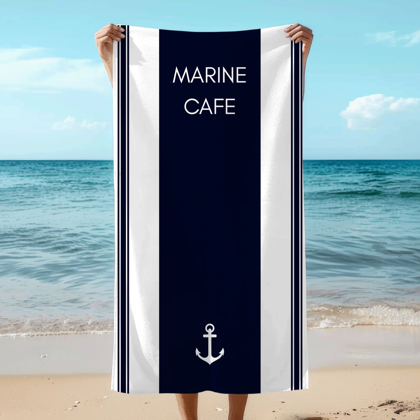 Personalized Anchor Beach Towel