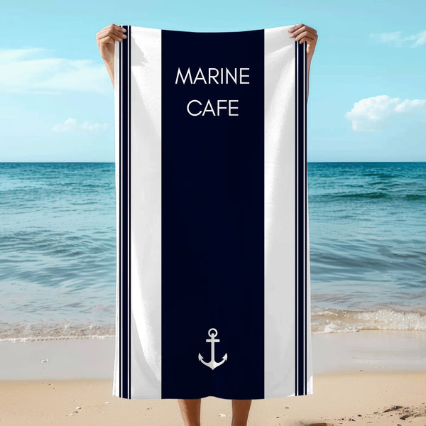 Personalized Anchor Beach Towel