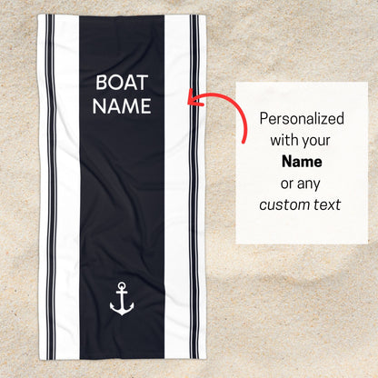Personalized Anchor Beach Towel