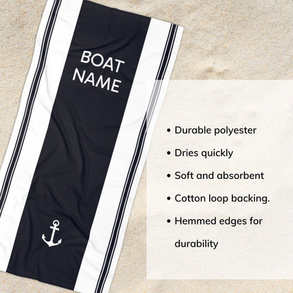 Personalized Anchor Beach Towel
