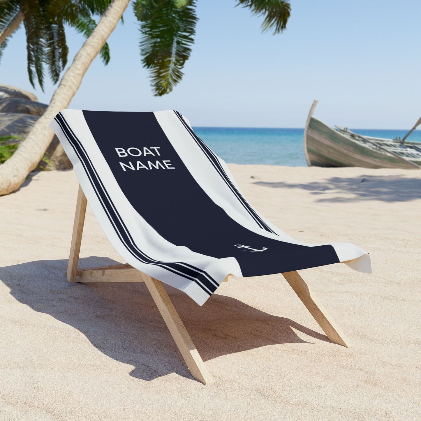 Personalized Anchor Beach Towel
