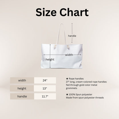 Personalized Nautical Weekender Tote Bag