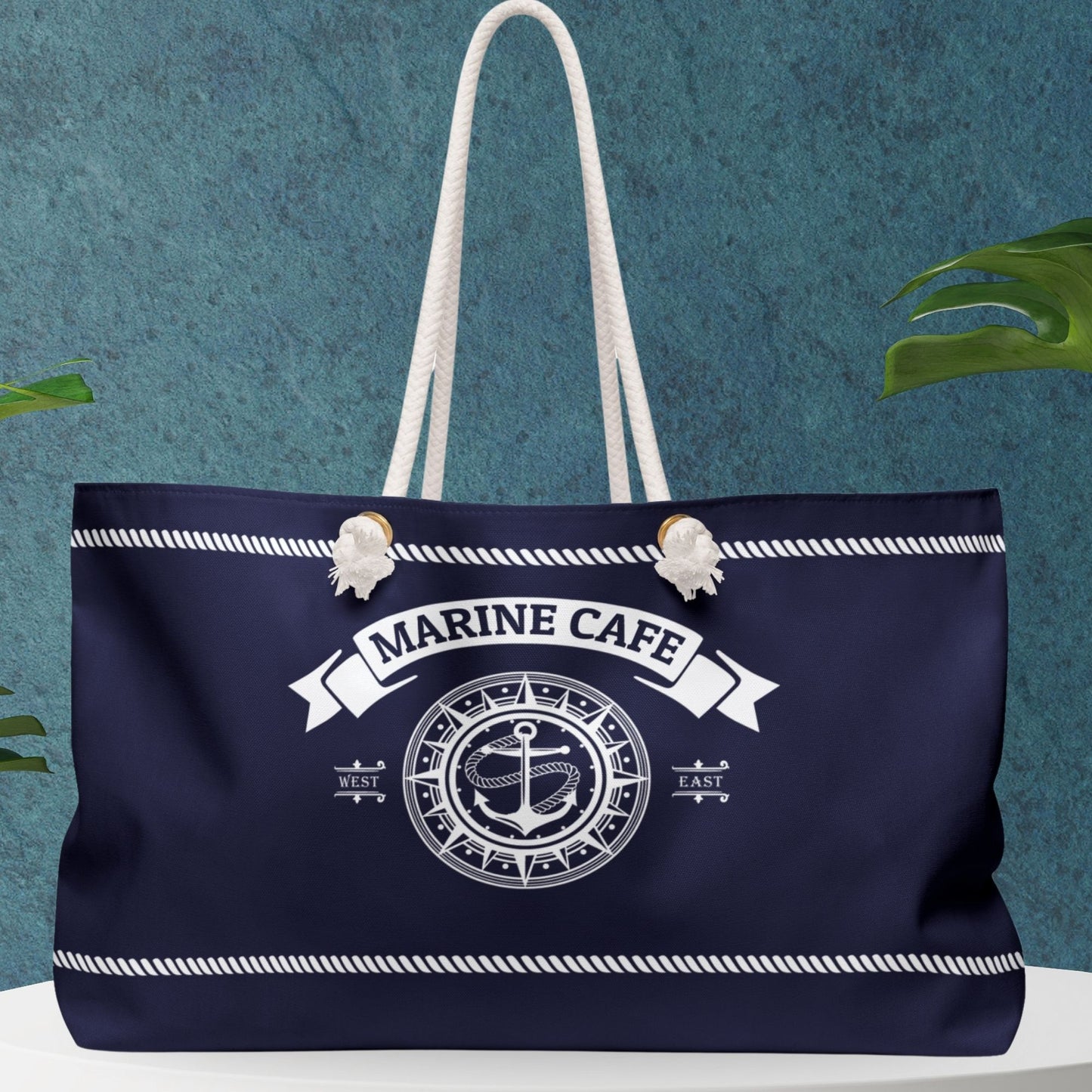 Personalized Nautical Weekender Tote Bag