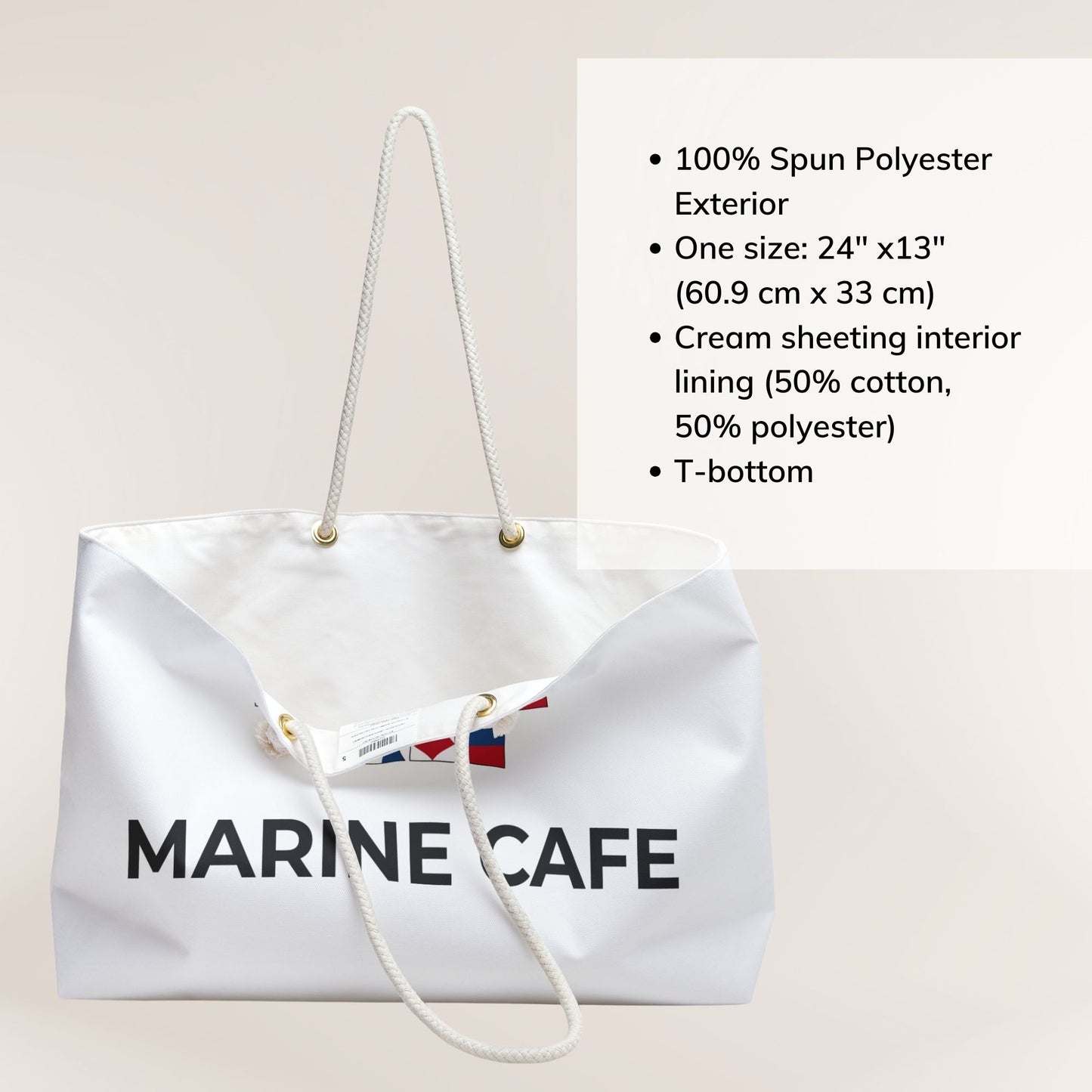 Nautical Flags Weekender Bag with Custom Text