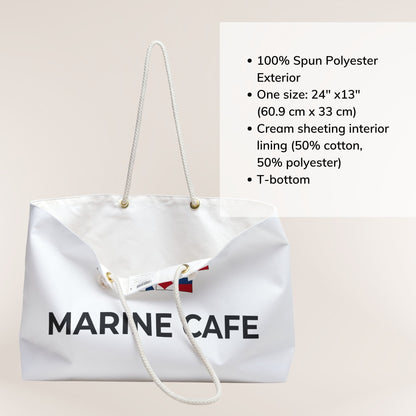 Nautical Flags Weekender Bag with Custom Text