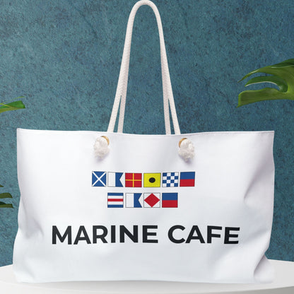 Nautical Flags Weekender Bag with Custom Text