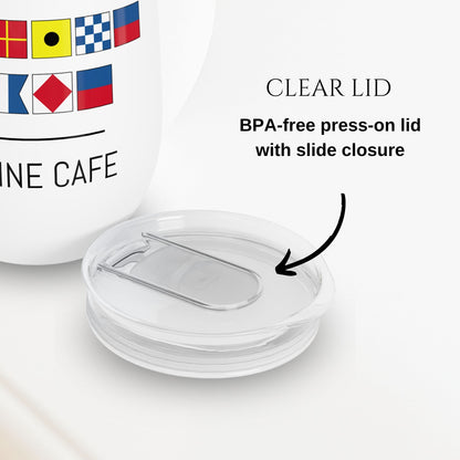 Nautical Flags Wine Tumbler - Stainless Steel 12oz