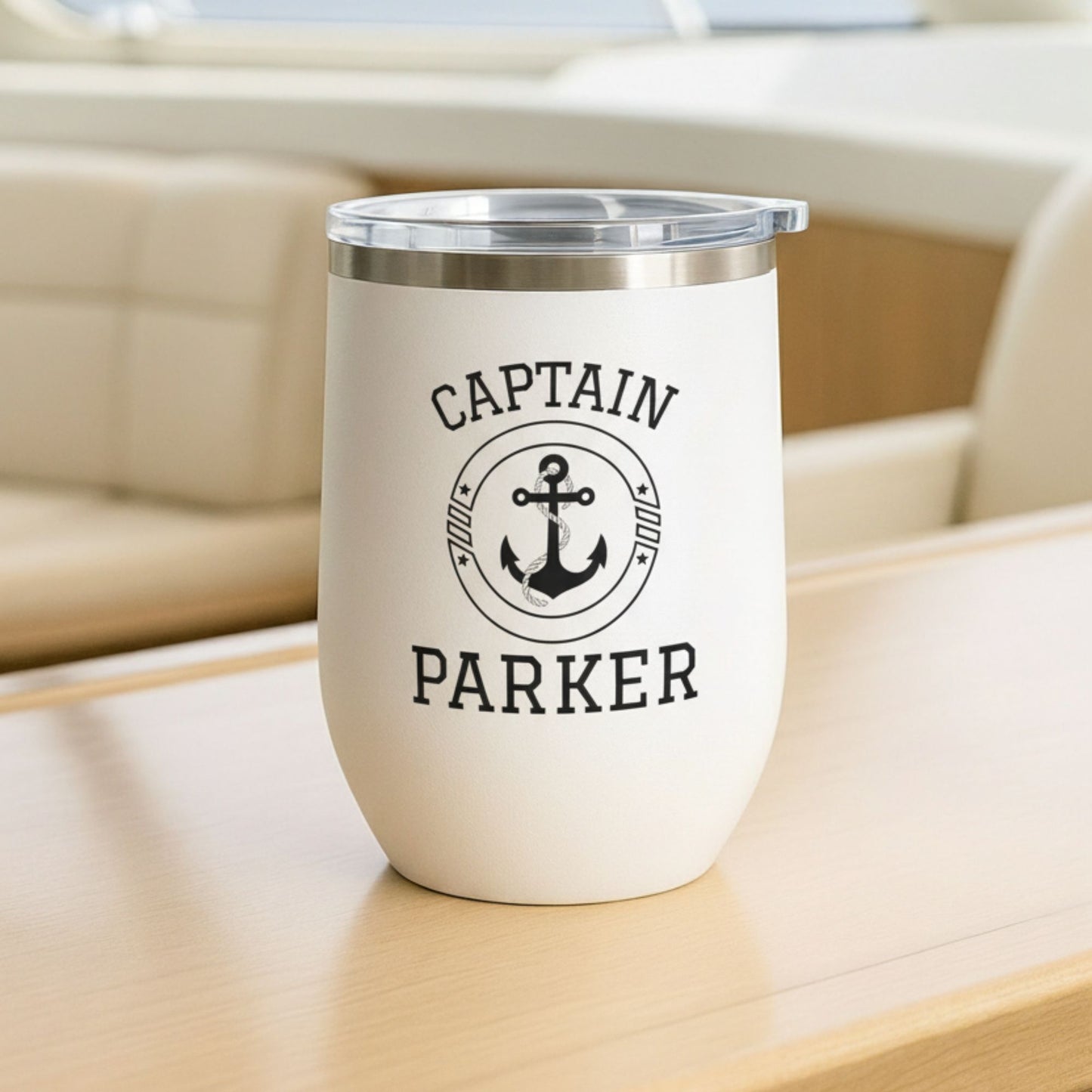 Personalized Wine Tumbler - Stainless Steel 12oz