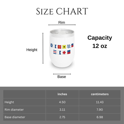 Nautical Flags Wine Tumbler