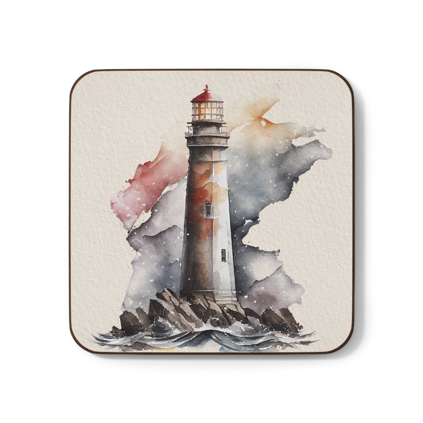 Lighthouse Coaster - Set of 4 (Hardboard Back)