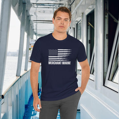 Merchant Marine T-Shirt with American Flag