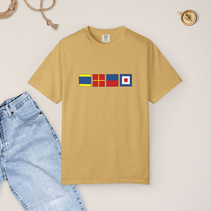 Personalized Nautical Flags T-Shir - Comfort Colors® Tee