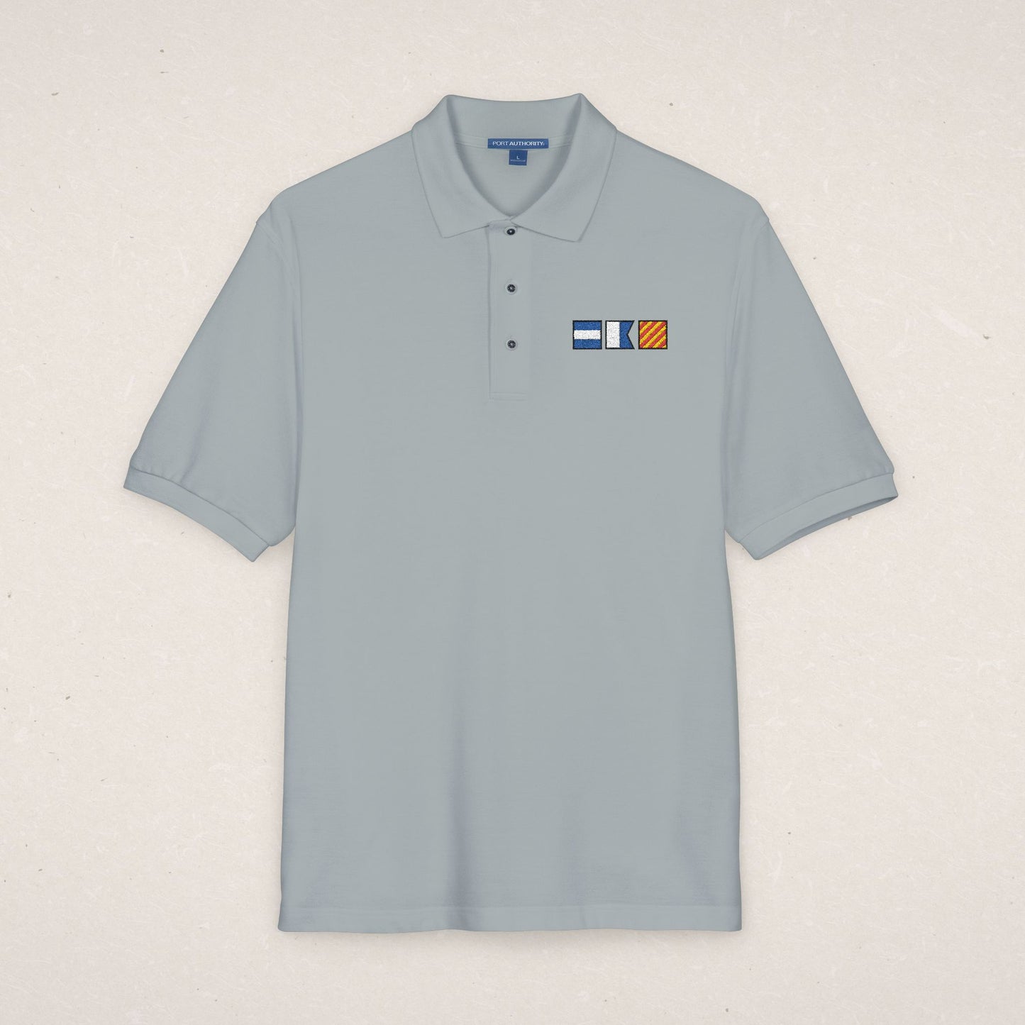 Embroidered Nautical Flags Polo Shirt
