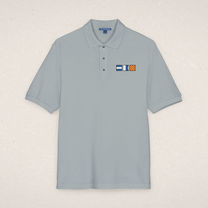 Embroidered Nautical Flags Polo Shirt