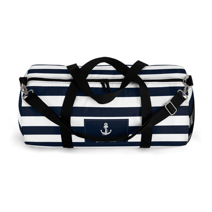 Striped Nautical Duffel Bag – Personalized Anchor Sports & Travel Bag