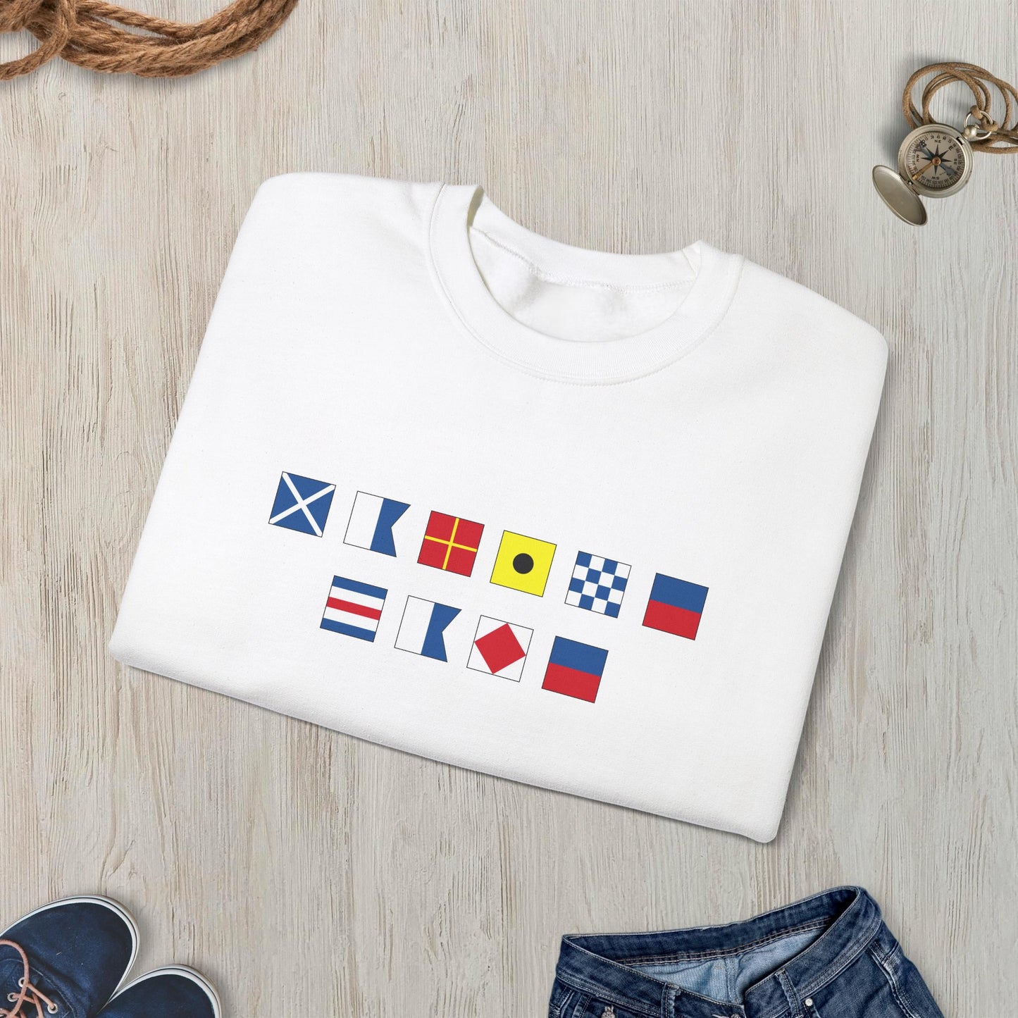 Personalized Nautical Flags Sweatshirt