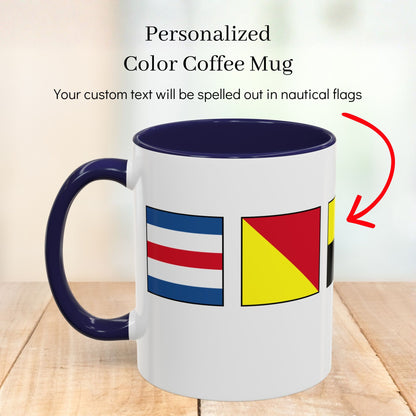 Nautical Flags Accent Mug