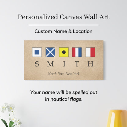 Personalized Nautical Signal Flag Canvas