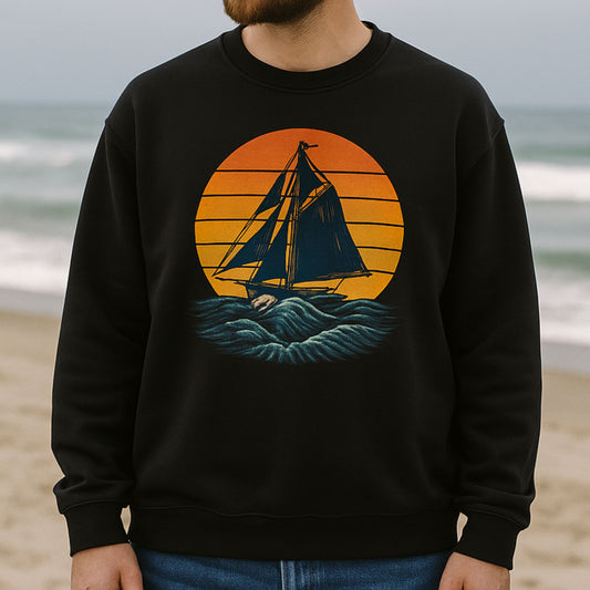 Sailing Ship Sunset Sweatshirt