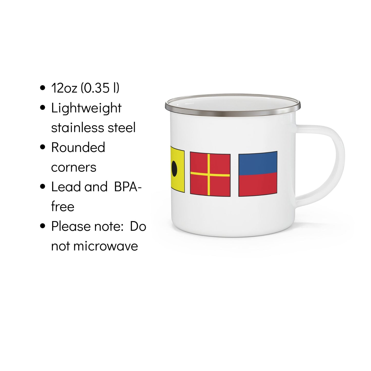 Nautical Flags Enamel Mug