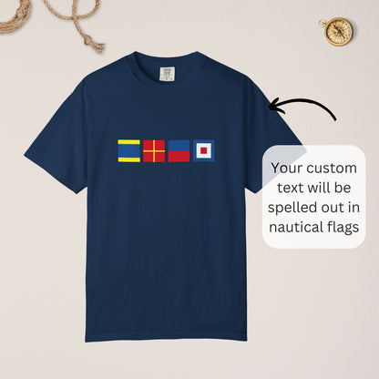 Personalized Nautical Flags T-Shir - Comfort Colors® Tee